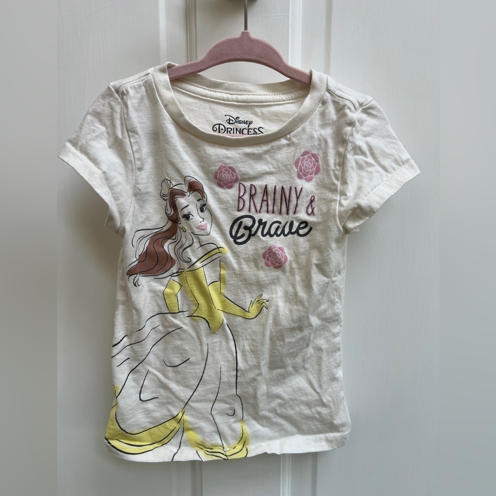 Disney Princess Belle Brainy & Brave Beauty & the Beast Girl Short Sleeve Tshirt